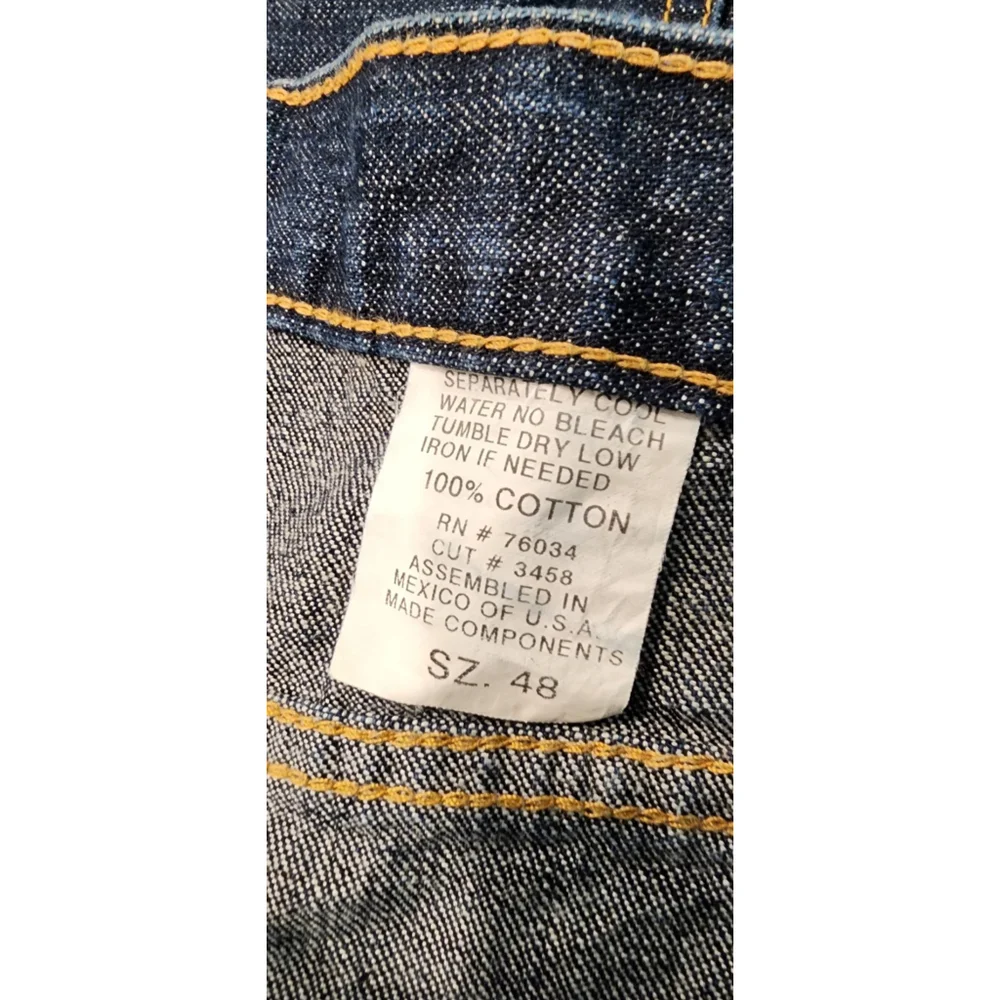 Men's Bullseye Blue Denim Relaxed Fit Carpenter Jeans Shorts Size 48 NWT